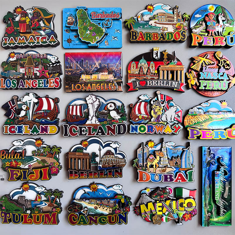 Car Accessories Dubai - Wood Fridge Magnets Jamaica Iceland Norway