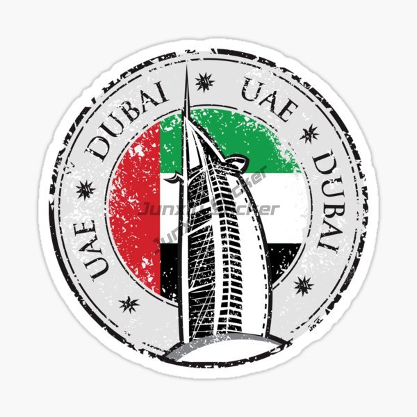 Car Accessories Dubai - UAE Dubai Circular National Flag Emblem