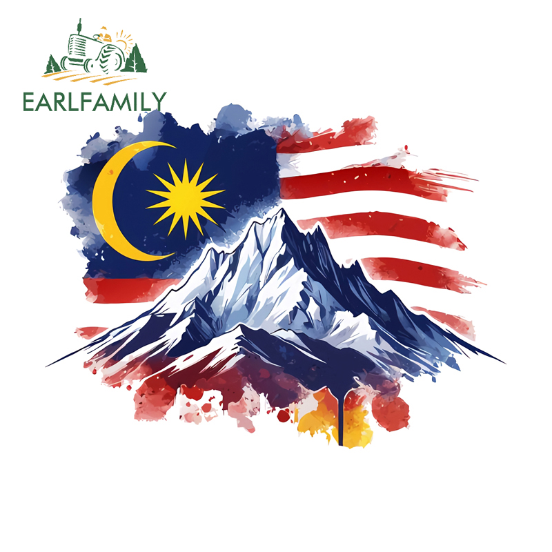 Car Accessories Malaysia - EARLFAMILY Malaysia Flag Bumper Window Stickers