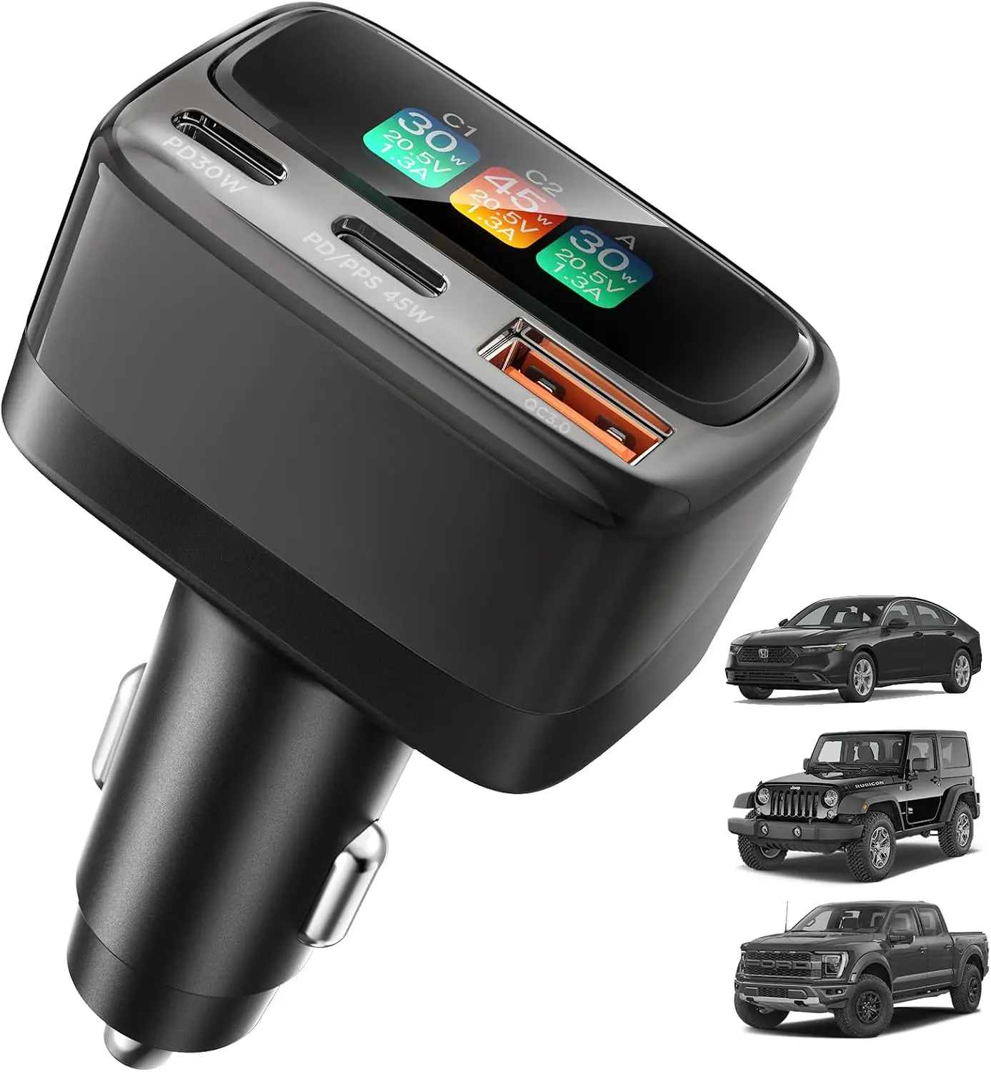Car Accessories Gifts - 105W USB C Car Charger with