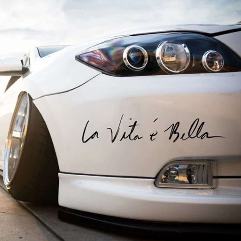 Car Accessories Evil Eye - Beautiful life car sticker La Vita