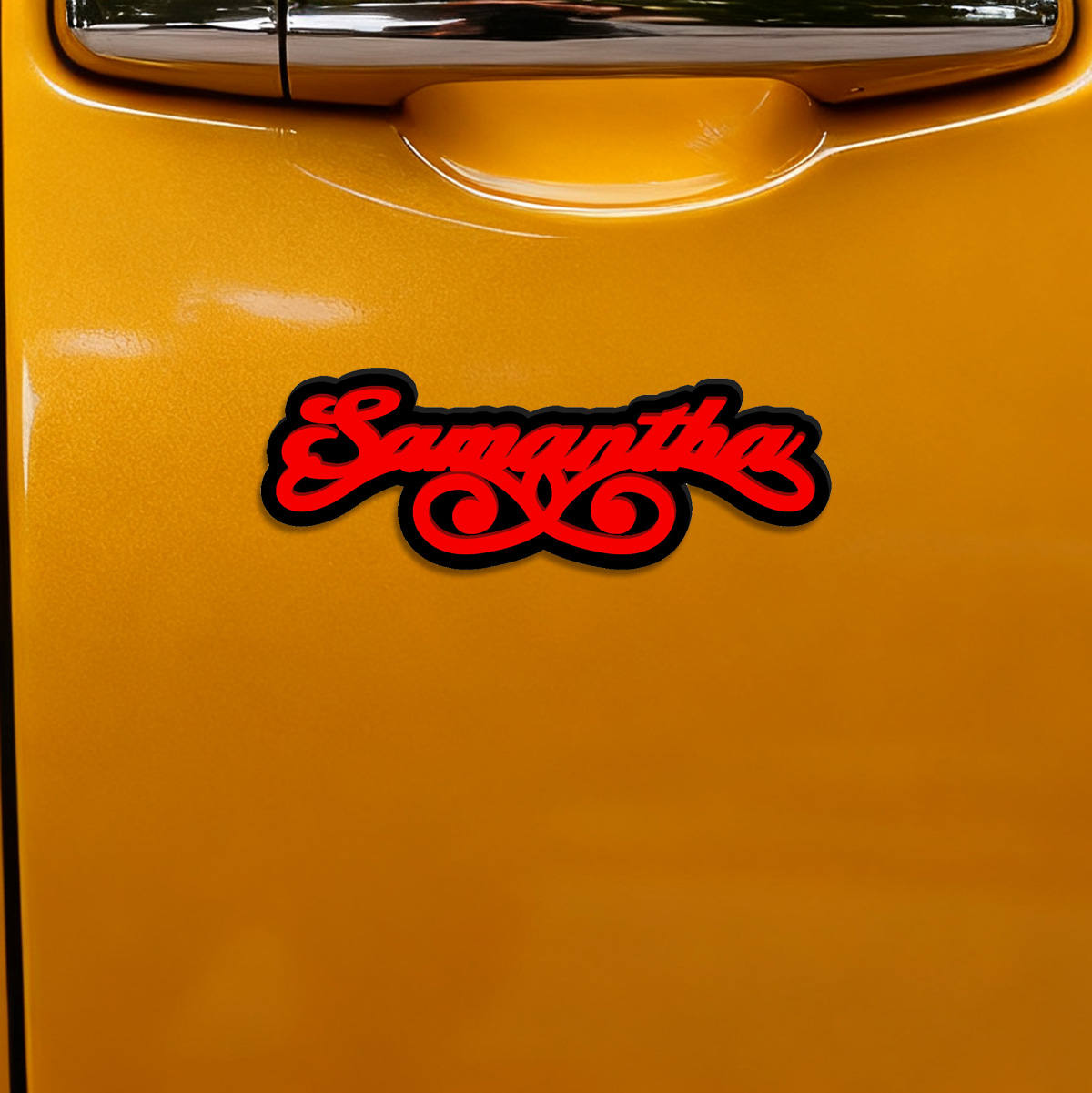 Car Accessories Gifts - Elegant Samantha Swirl Flourish Signature Car