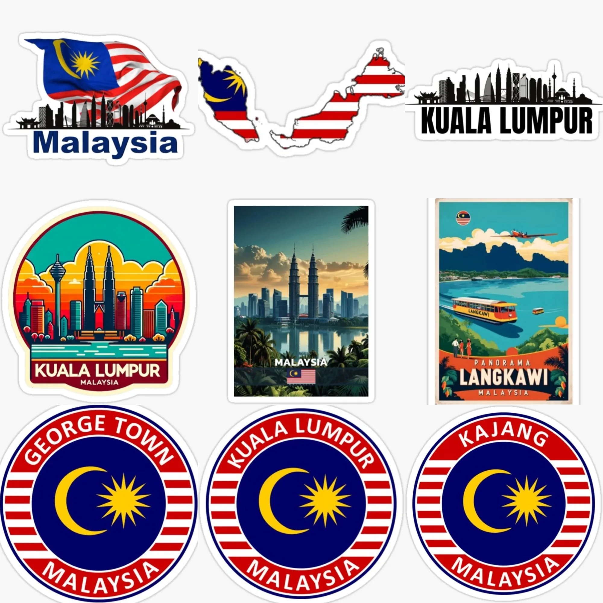 Car Accessories Malaysia - Malaysia Flag Map Emblem Scenery Creative