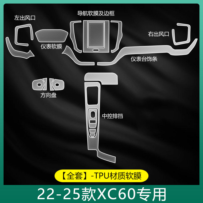 Volvo Car Accessories Xc60 - For 22-25 Volvo XC60 Tpu Transparent