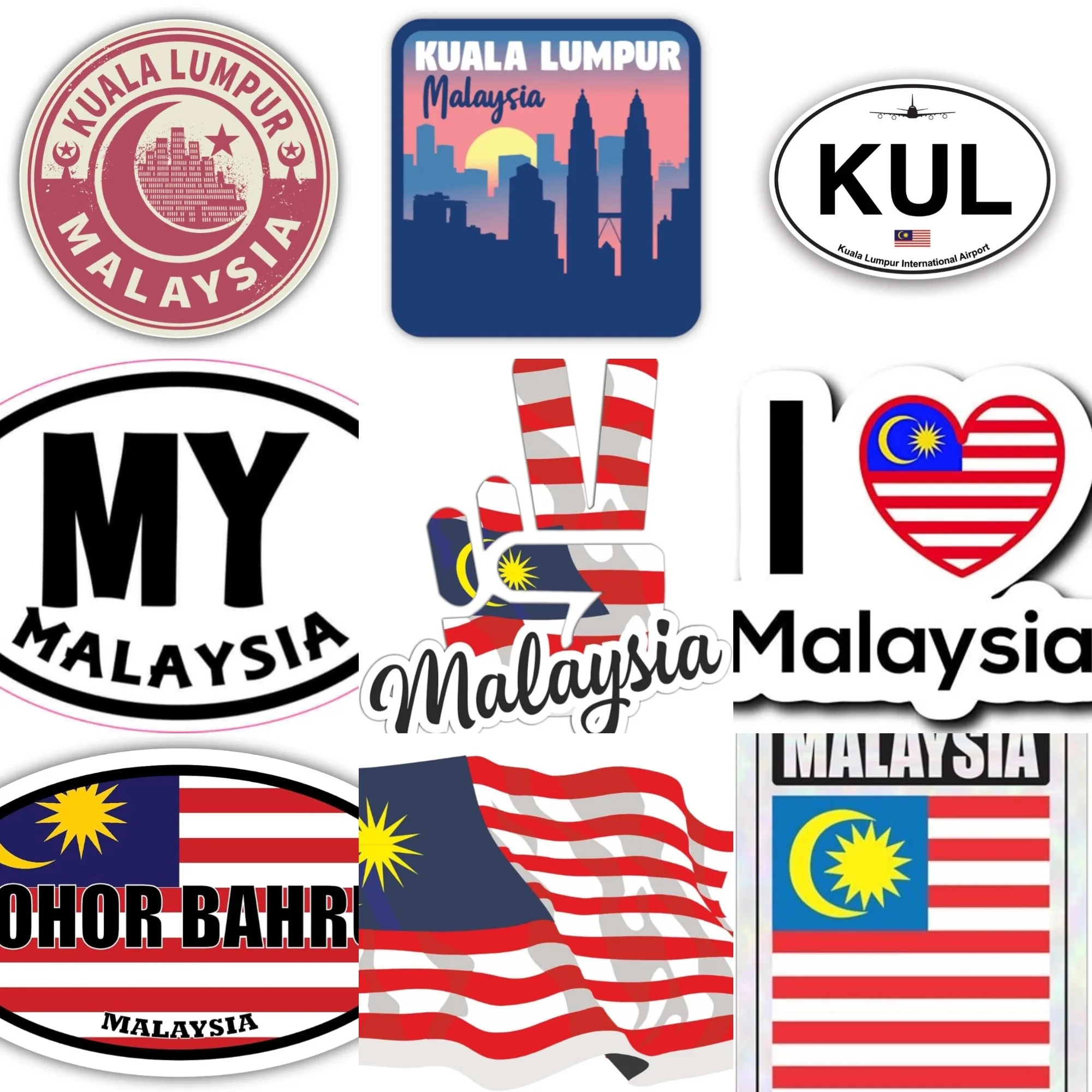 Car Accessories Malaysia - Malaysia MY Flag Emblem Creative PVC