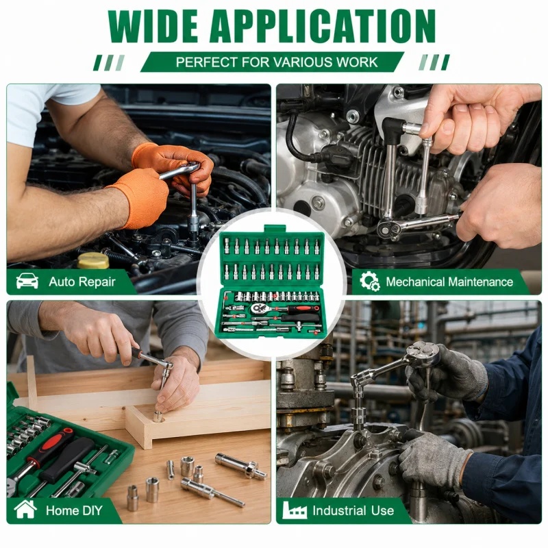 46Pcs Family Tools 1/4 Set Mec - Car Accessories Workshop recension och pris