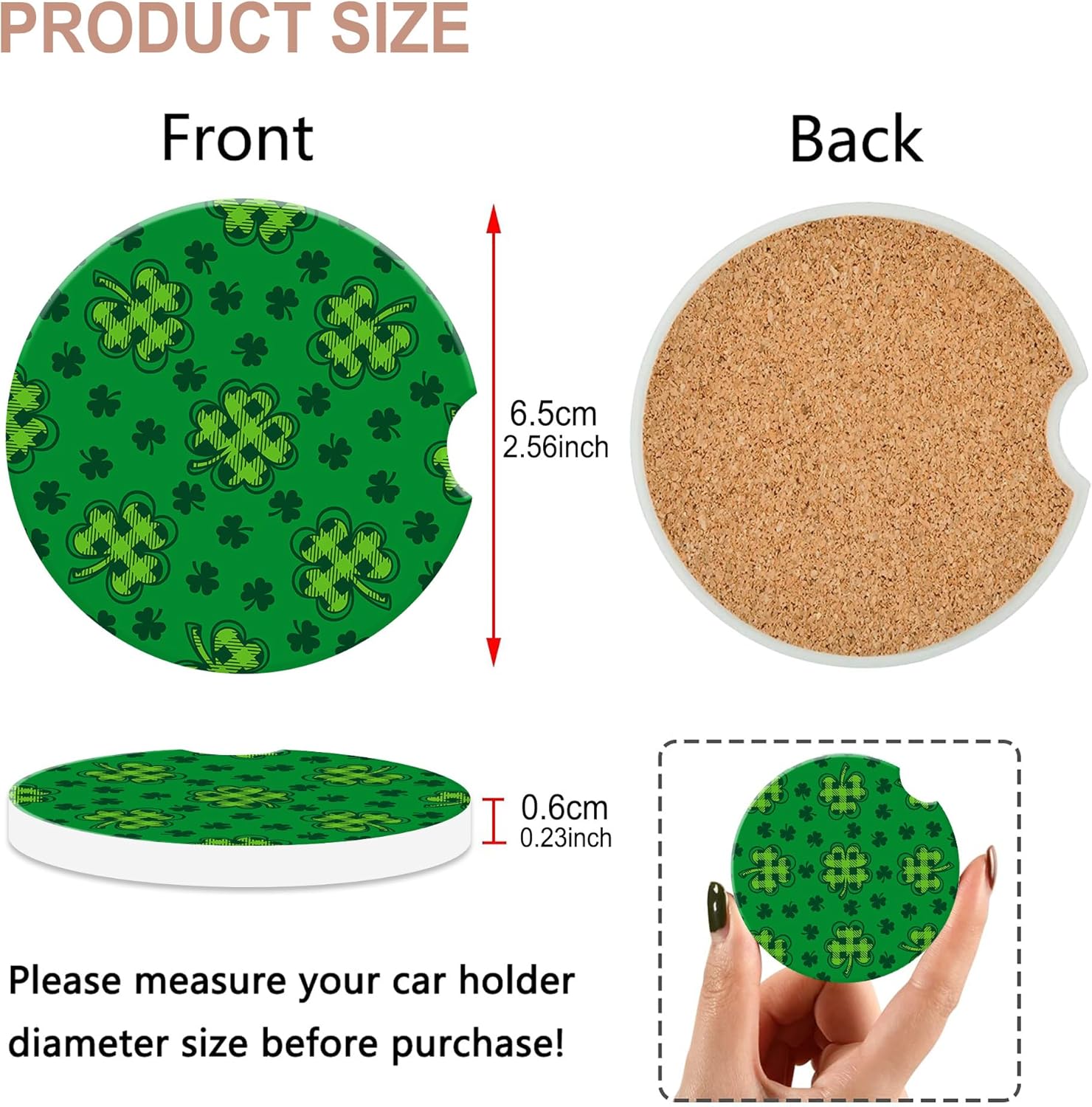 Car Coaster for Cup Holders,Gr - Car Accessories Cork recension och pris