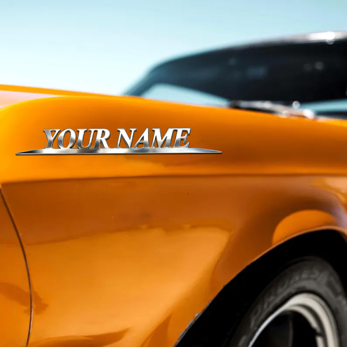 Metal Trendy YOUR NAME Sticker - Car Accessories Gifts recension och pris