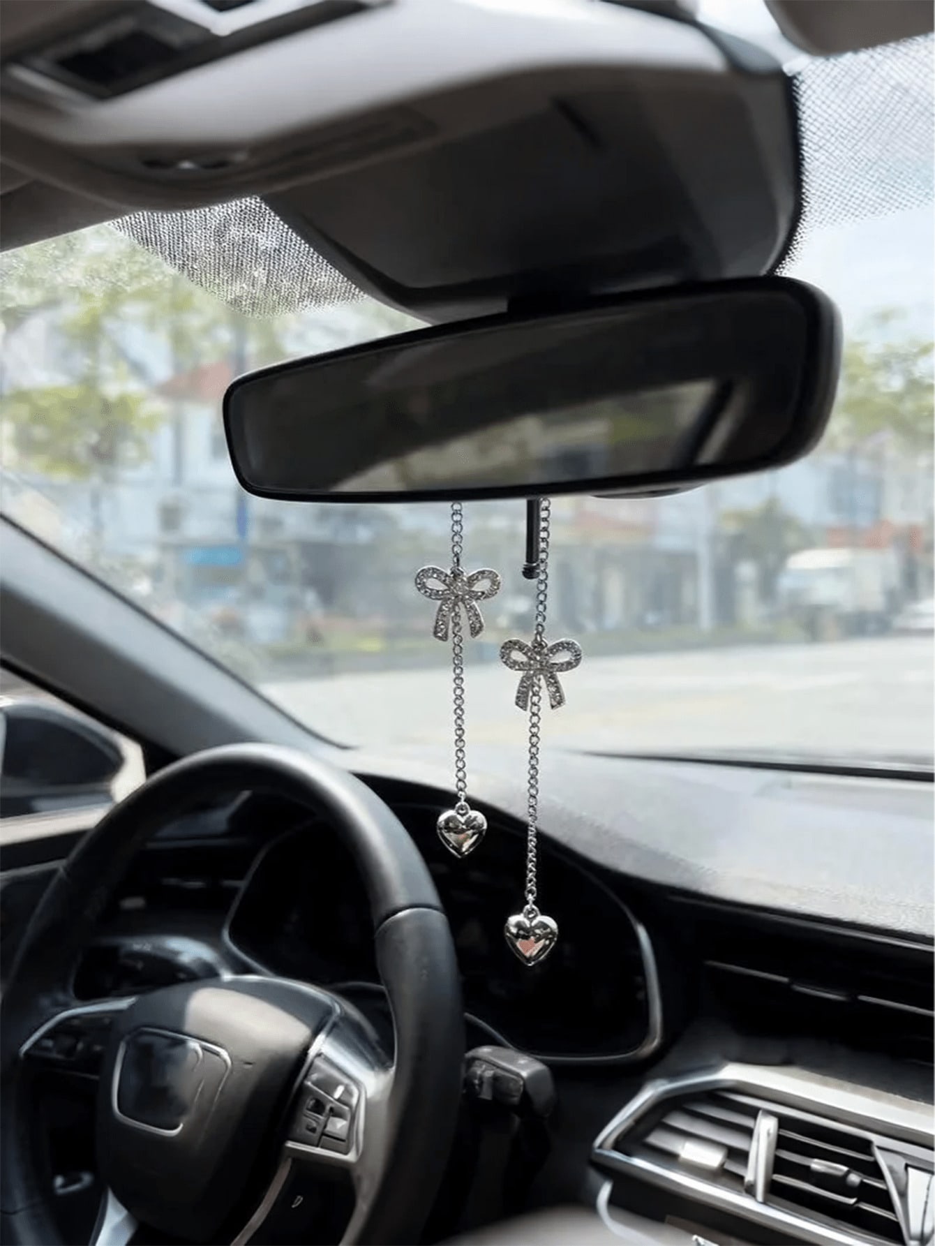 Gold Chain Rhinestone Heart Bo - Car Accessories Evil Eye recension och pris