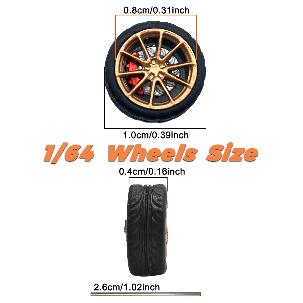 1/64 Model Car Wheels Tires 8  - Car Accessories Gifts recension och pris