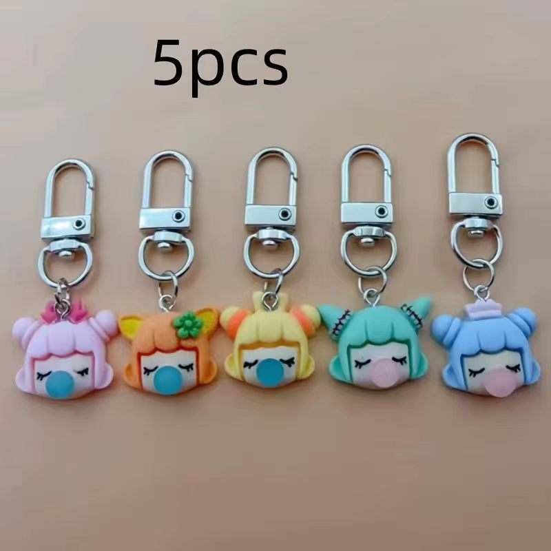 5pcs resin girl keychain, suit - Car Accessories Gifts recension och pris