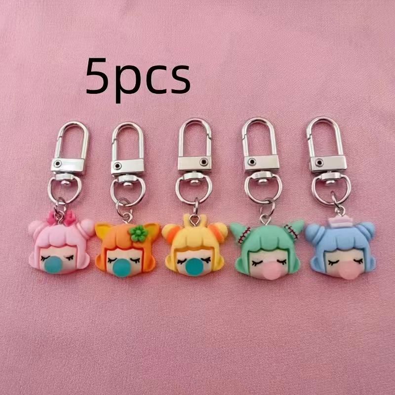5pcs resin girl keychain, suit - Car Accessories Gifts recension och pris