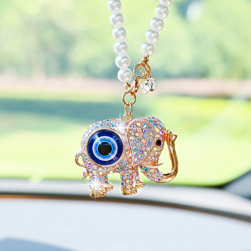 Creative Rhinestone Elephant C - Car Accessories Evil Eye recension och pris