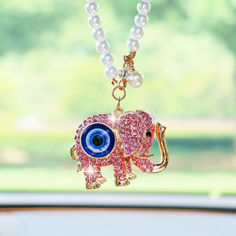Creative Rhinestone Elephant C - Car Accessories Evil Eye recension och pris