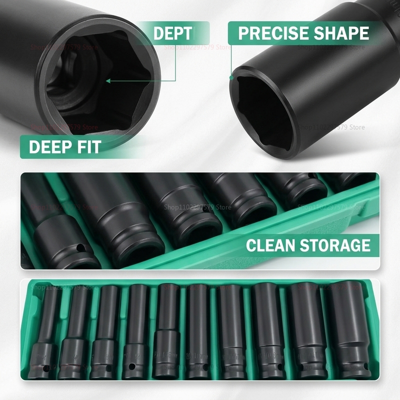 10pcs Socket Wrench Set 8-24mm - Car Accessories Workshop recension och pris